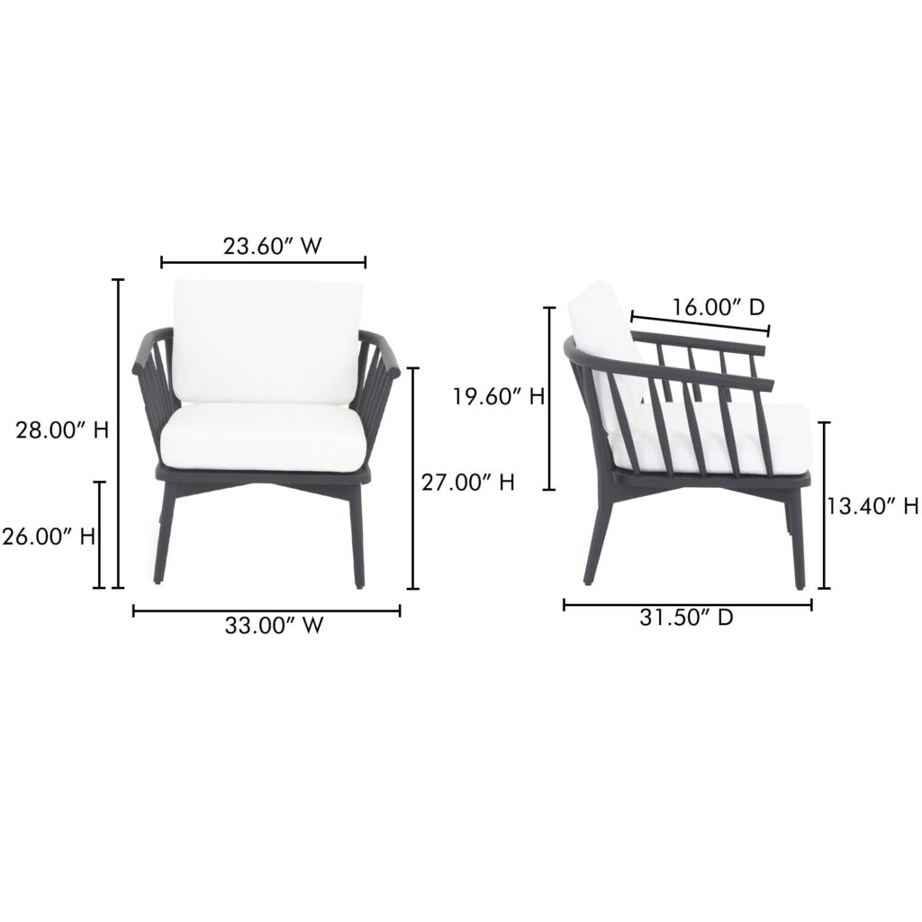 Wren Outdoor Lounge Chair Warm White - Image 6