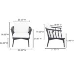 Wren Outdoor Lounge Chair Warm White CV-1023-18 CV 1023 18 70