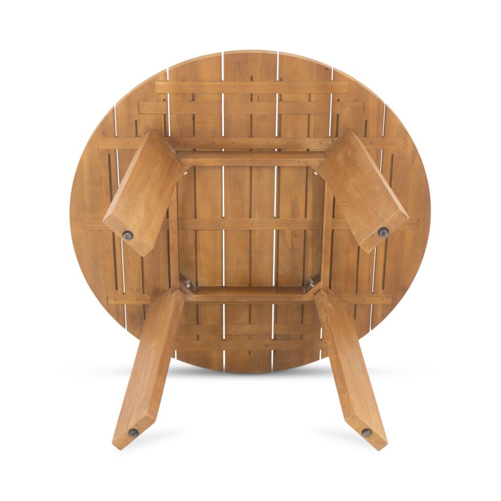 Delta Round Outdoor Dining Table Natural - Image 4