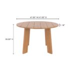 Delta Round Outdoor Dining Table Natural CV-1024-24 CV 1024 24 70