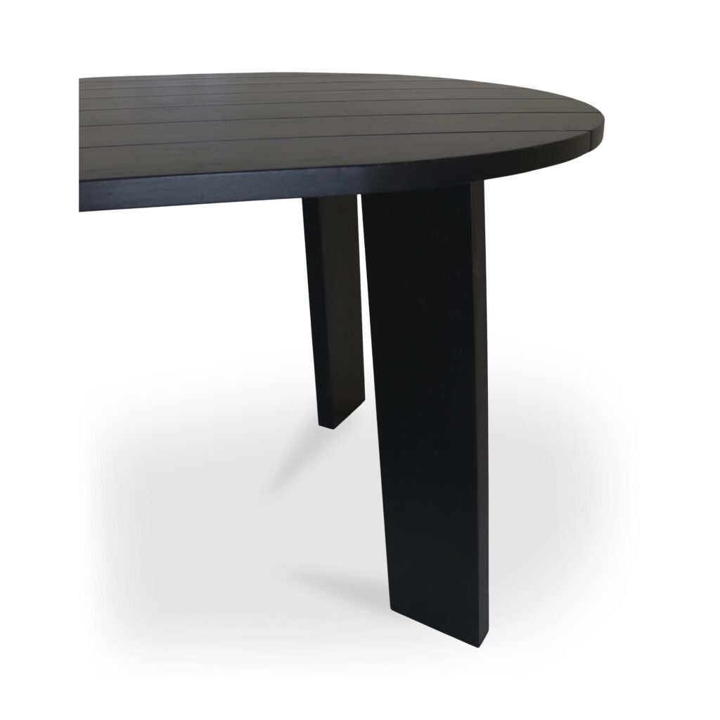 Delta Oval Outdoor Dining Table Black - Image 4