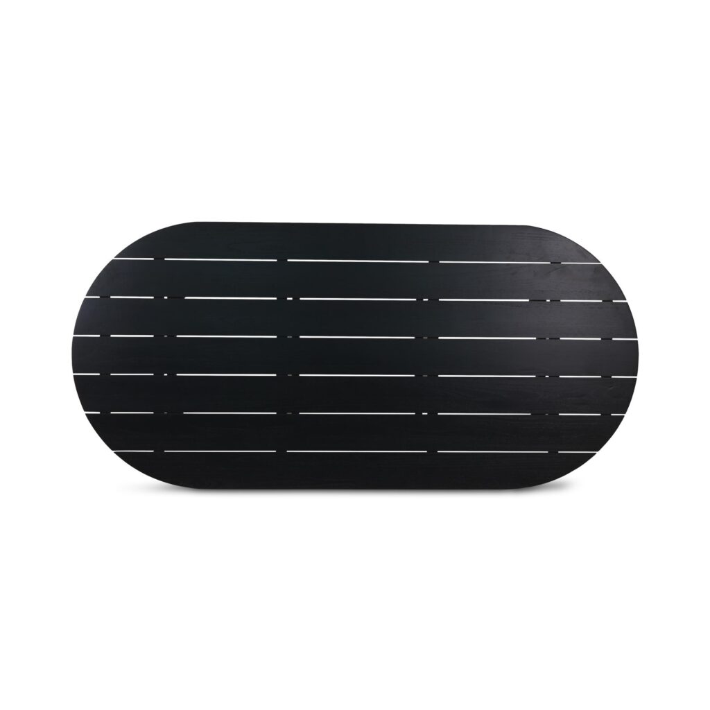Delta Oval Outdoor Dining Table Black - Image 5