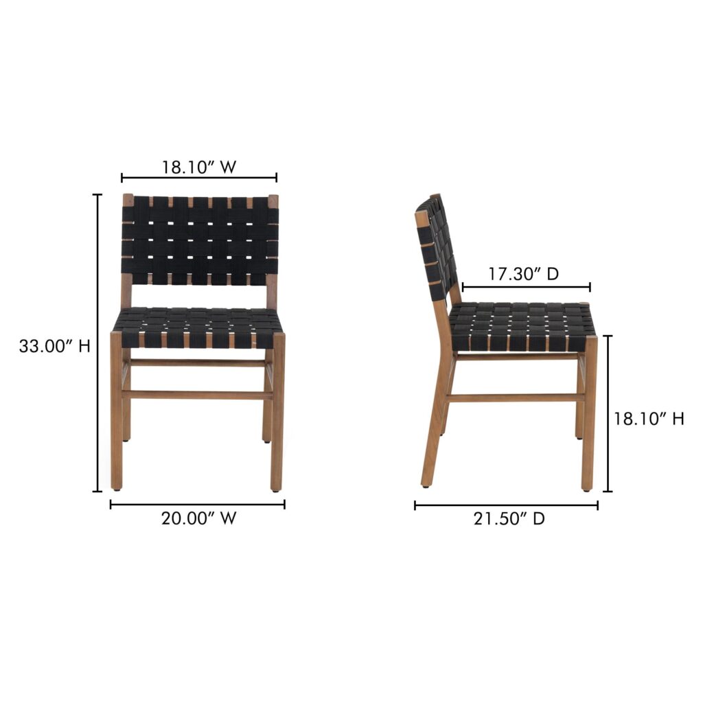 Mira Outdoor Dining Chair Black - Image 9