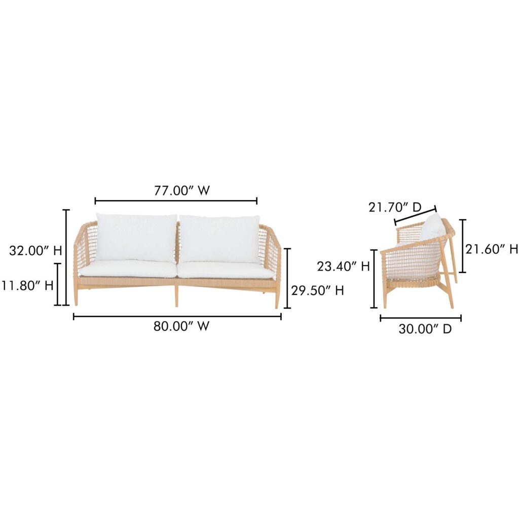 Kuna Outdoor Sofa White - Image 8
