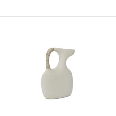Vila 13In Sculptural Vessel Cream White DD-1057-05 DD 1057 05 Vila diagR back shadsilo