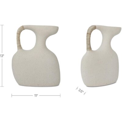 Vila 13In Sculptural Vessel Cream White DD-1057-05 DD 1057 05 Vila 70