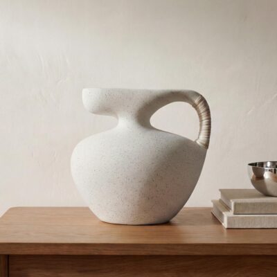Vila 9.5In Sculptural Vessel Cream White DD-1058-05 DD 1058 05 10