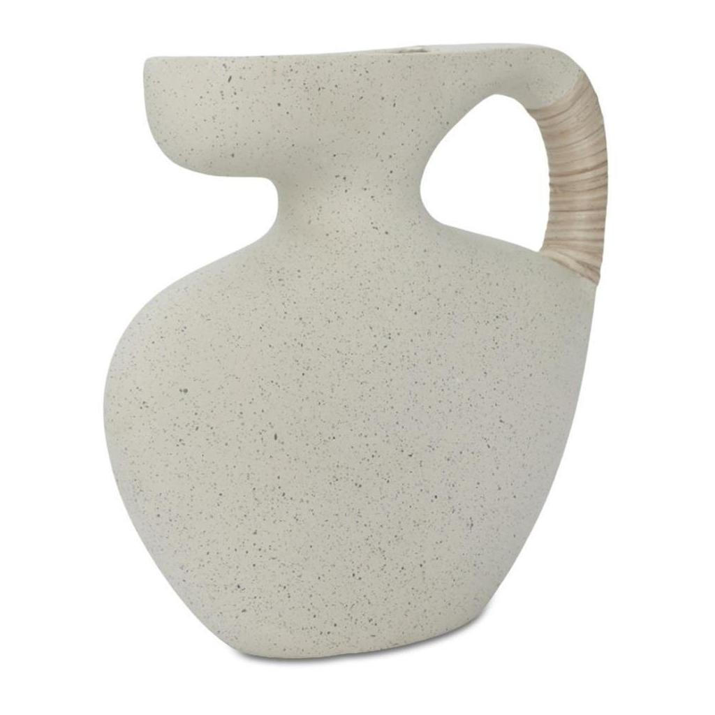 Vila 9.5In Sculptural Vessel Cream White 3 Vila 9.5In Sculptural Vessel Cream White - Image 3