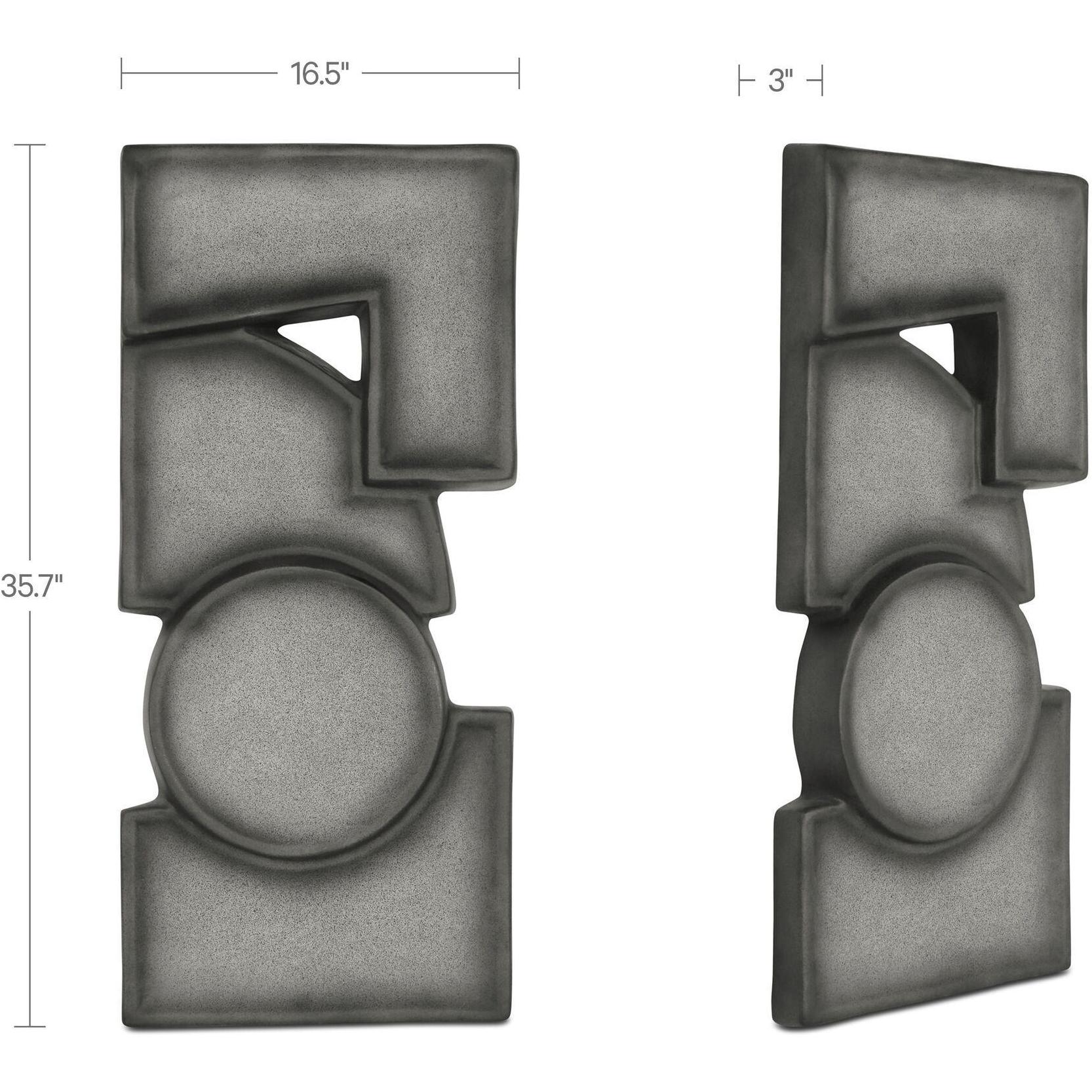 Teo Wall Sculpture Charcoal 3 Teo Wall Sculpture Charcoal - Image 3