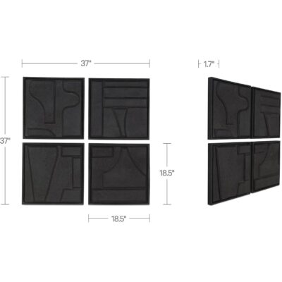 Alva Wall Sculpture-Set Of 4 5 Alva Wall Sculpture-Set Of 4 DD-1063-02 DD 1063 02 70 dim