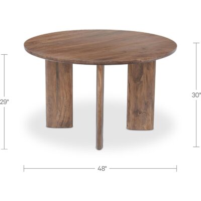 Lia Round Dining Table Dark Brown DR-1332-20 DR 1332 20 70 dim