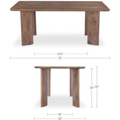 Lia Dining Table Dark Brown DR-1333-20 DR 1333 20 70 dim