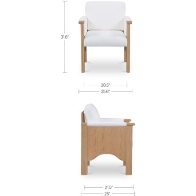 Bauer Dining Chair Cream EF-1000-05 EF 1000 05 70 dim