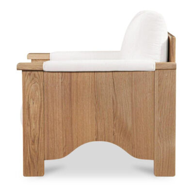Bauer Accent Chair Cream EF-1001-05 EF 1001 05 Bauer side left shadsilo