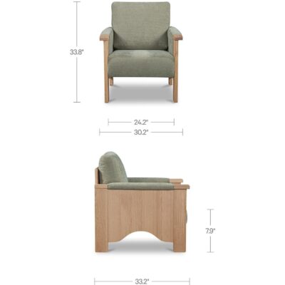 Bauer Accent Chair Sage EF-1001-16 EF 1001 16 70 dim