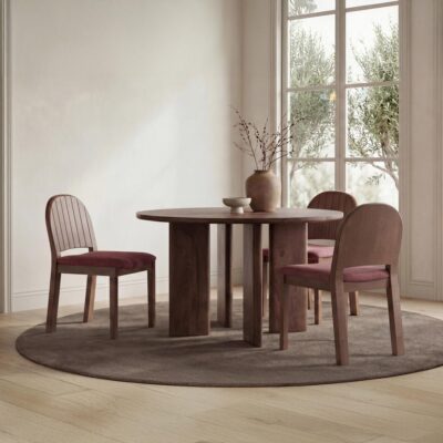 Emil Dining Chair Berry-Set of Two EF-1004-38 EF 1004 38 10