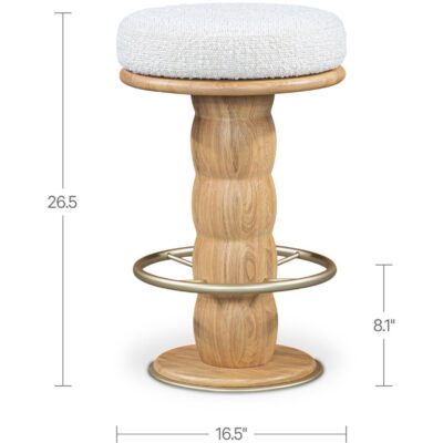 Nio Swivel Counter Stool White Mist EF-1008-18 EF 1008 18 70 dim