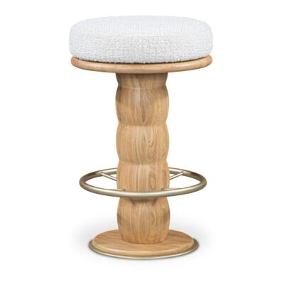 Nio Swivel Counter Stool White Mist