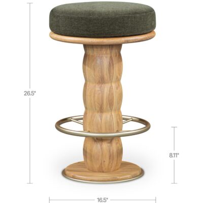Nio Swivel Counter Stool Dark Green EF-1008-27 EF 1008 27 70 dim