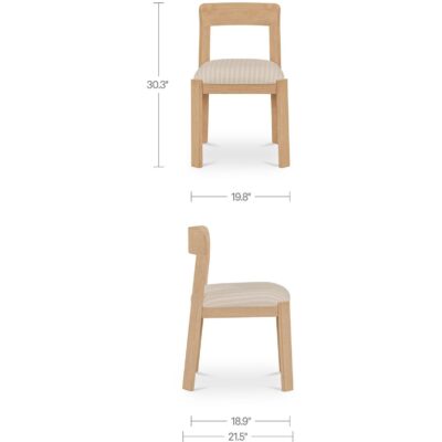 Oli Dining Chair Stripe-Set of Two EF-1009-37 EF 1009 37 70 dim