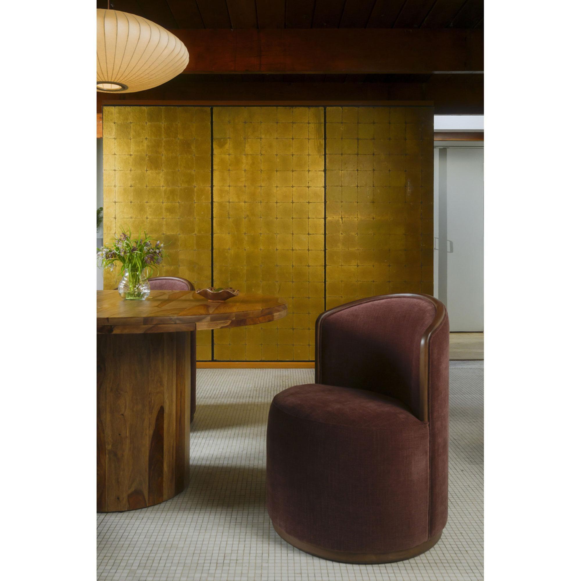 Rossi Swivel Dining Chair Berry 2 Rossi Swivel Dining Chair Berry - Image 2