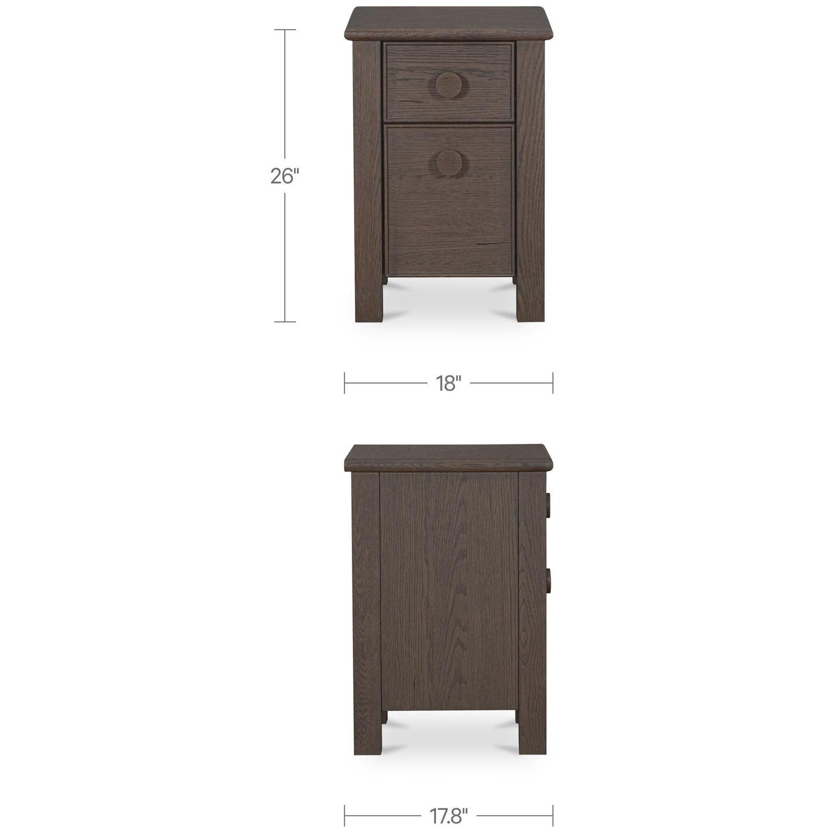 Loren Small Nightstand Dark Brown 3 Loren Small Nightstand Dark Brown - Image 3
