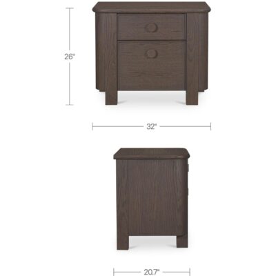 Loren Large Nightstand Dark Brown EF-1017-20 EF 1017 20 70 dim