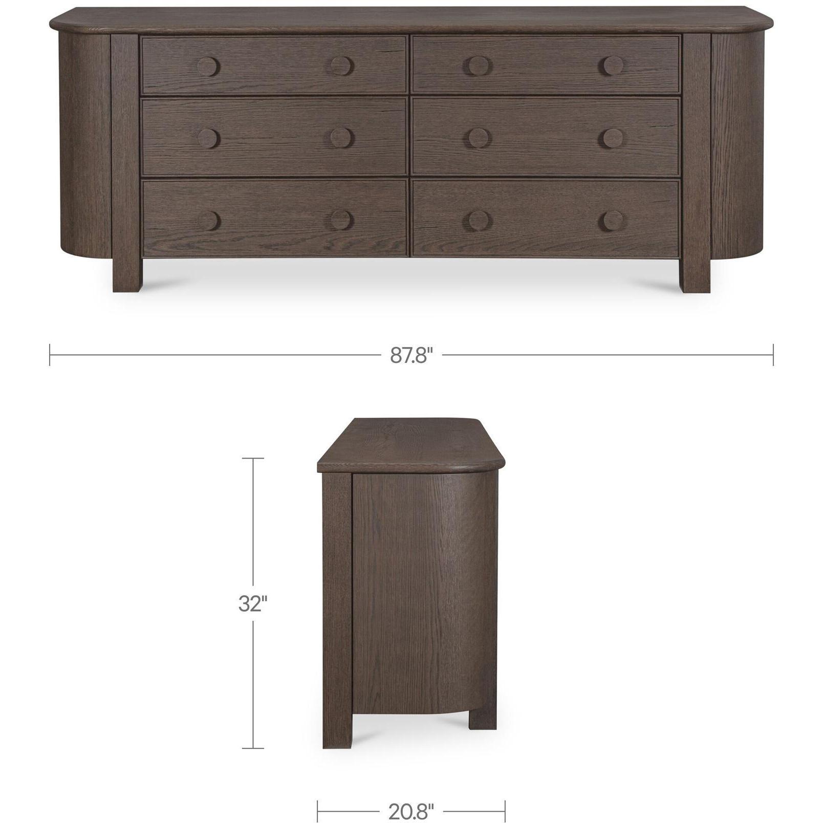 Loren 6 Drawer Dresser Dark Brown 6 Loren 6 Drawer Dresser Dark Brown - Image 6
