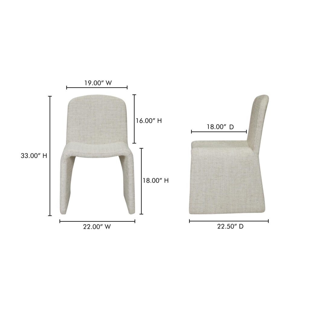 Ella Dining Chair Heather Beige - Image 7