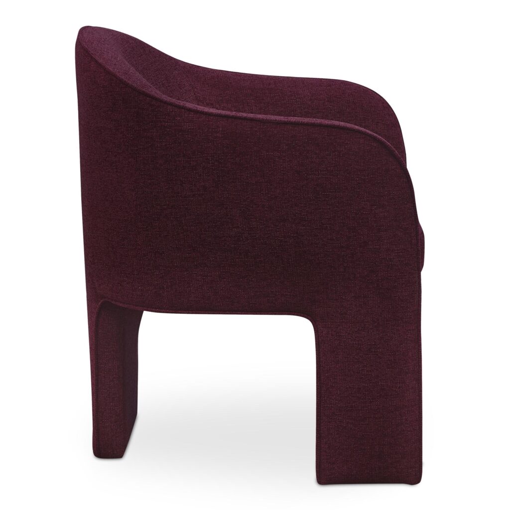 Clara Dining Chair Performance Fabric Plum - Image 3