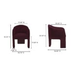 Clara Dining Chair Performance Fabric Plum EH-1116-38 EH 1116 38 70
