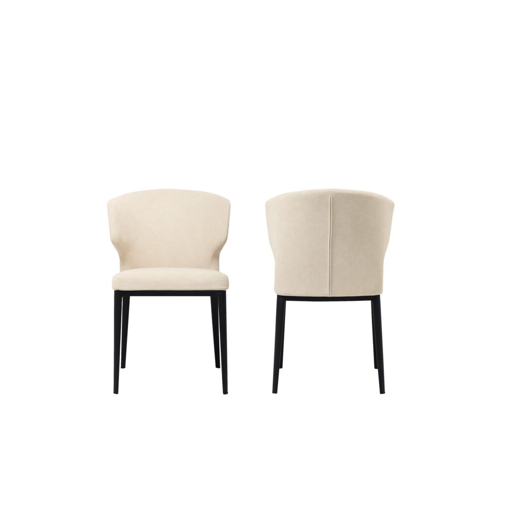 Delaney Dining Chair Warm Beige-Set of Two - Image 5