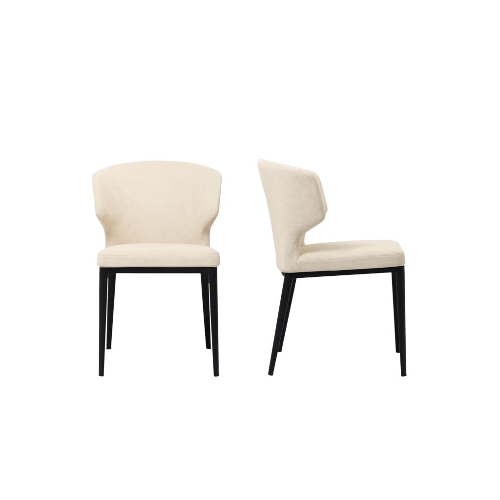 Delaney Dining Chair Warm Beige-Set of Two - Image 3