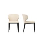 Delaney Dining Chair Warm Beige-Set of Two EJ-1018-18 EJ 1018 18 Delaney frontside shadsilo