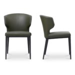 Delaney Dining Chair Dark Green-Set of Two EJ-1018-27 EJ 1018 27 Delaney frontside shadsilo