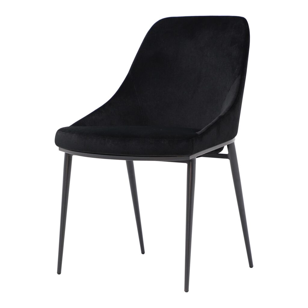 Sedona Dining Chair Shadowed Black Velvet - Set Of Two - Image 5