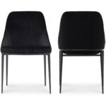 Sedona Dining Chair Shadowed Black Velvet - Set Of Two EJ-1034-02 EJ 1034 02 82