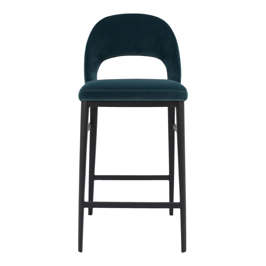 Roger Counter Stool Teal Velvet EJ-1036-36 EJ 1036 36