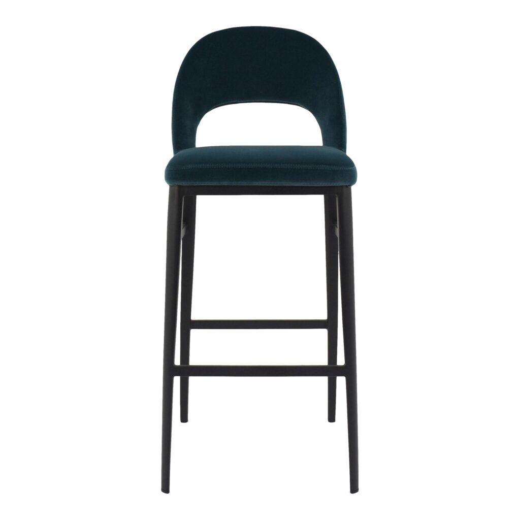 Roger Barstool Teal Velvet EJ-1037-36 EJ 1037 36