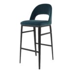 Roger Barstool Teal Velvet EJ-1037-36 EJ 1037 36 01