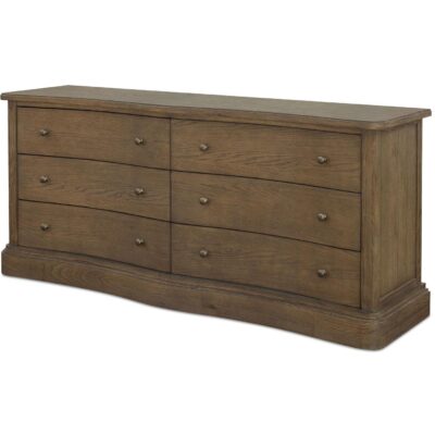 Clarence 6 Drawer Dresser Warm Brown EM-1011-03 EM 1011 03 Clarence diagL shadsilo