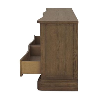 Clarence 6 Drawer Dresser Warm Brown EM-1011-03 EM 1011 03 Clarence side left02 shadsilo
