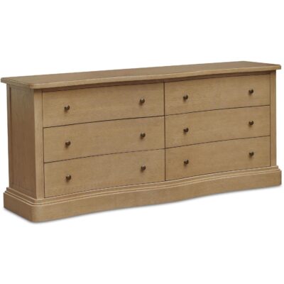 Clarence 6 Drawer Dresser Natural EM-1011-24 EM 1011 24 Clarence diagR shadsilo