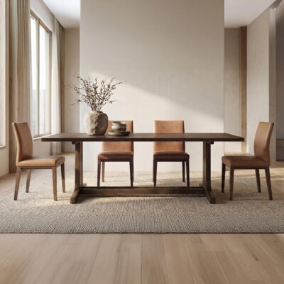 Frankie Dining Chair Tan Leather-Set Of Two EQ-1011-03 EQ 1011 03 10