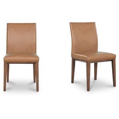 Frankie Dining Chair Tan Leather-Set Of Two