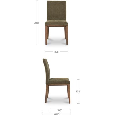 Frankie Dining Chair Olive-Set Of Two 5 Frankie Dining Chair Olive-Set Of Two EQ-1011-27 EQ 1011 27 70 dim