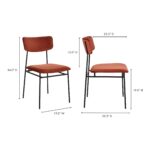 Sailor Dining Chair Dark Amber - Set Of Two EQ-1016-06 EQ 1016 06 70