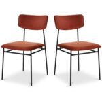 Sailor Dining Chair Dark Amber - Set Of Two EQ-1016-06 EQ 1016 06 81