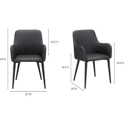 Cantata Dining Chair Black (Set of 2) ER-2040-02 ER 2040 02 70