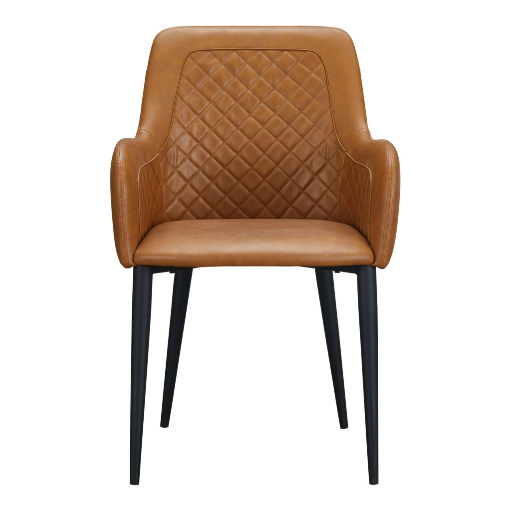 Cantata Dining Chair Tawny Vegan Leather-Set Of Two - Image 4